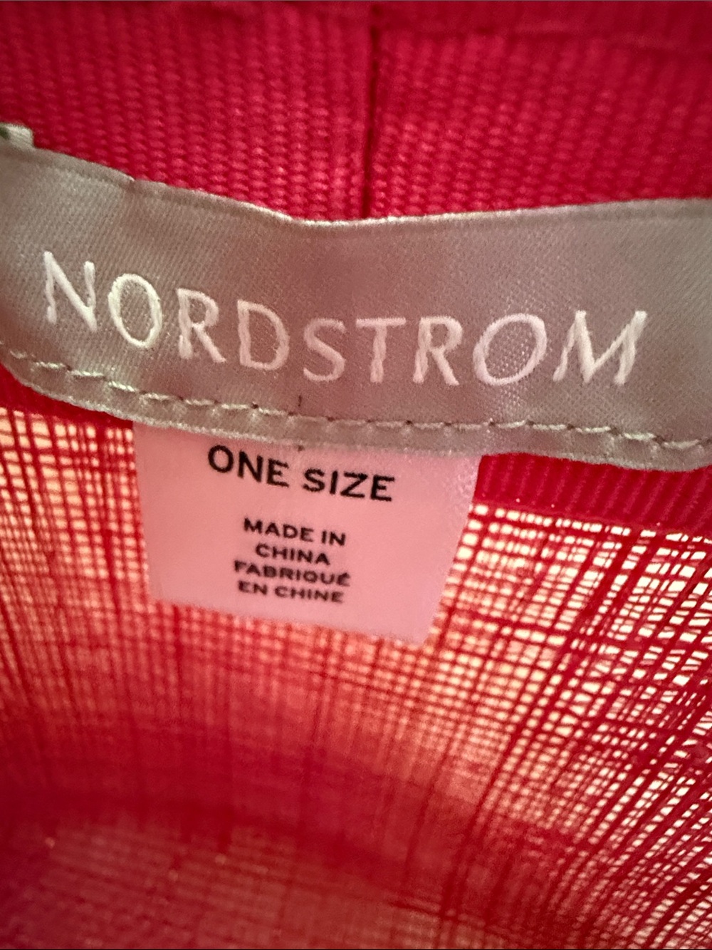 Nordstrom Bright Pink Wide-Brim Sinamay Hat with Bow Accent - Picture 4 of 4